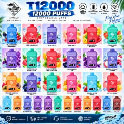 Tugboat T12000 disposable vape 12000 puffs Dubai