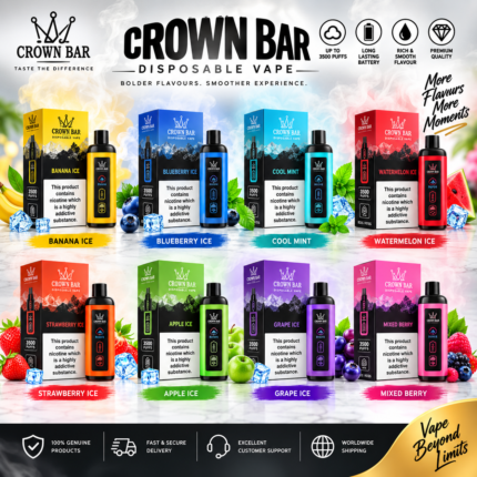 Al Fakher Crown Bar 15000 puffs Hypermax disposable vape flavor – Al Fakher Crown Bar 15000 Puffs