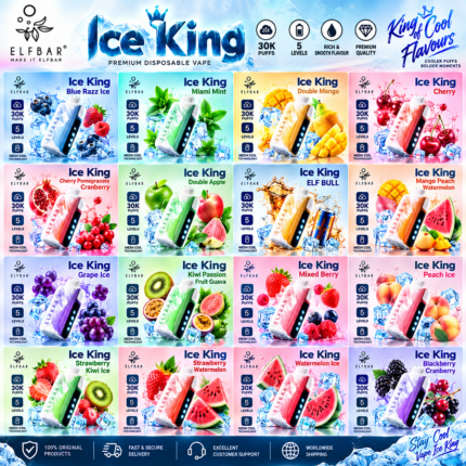 Elf Bar Ice King 30K puffs disposable vape icy flavor – vape delivery Dubai same day