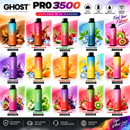 Vapes Bars Ghost Pro 3500 20mg Disposable Vape Dubai