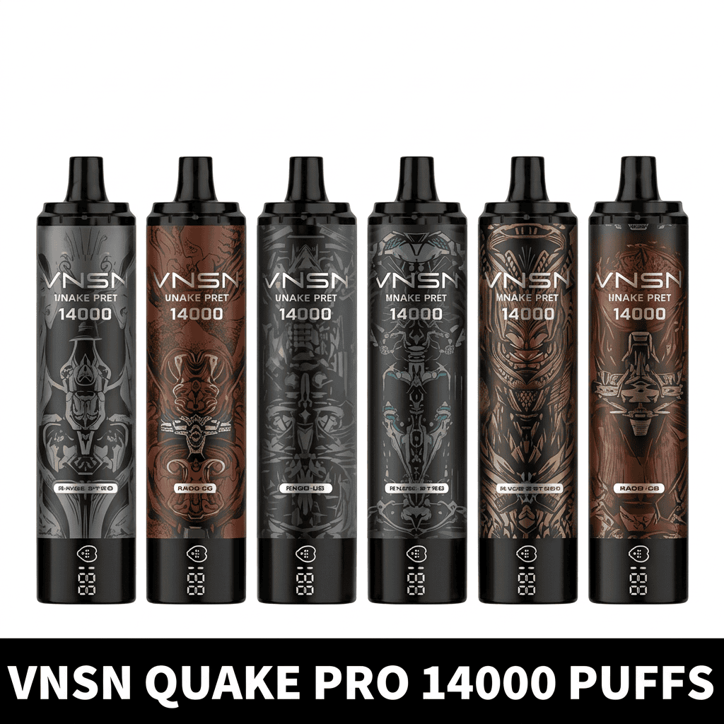 Vnsn 14000 puffs 50mg disposable vape.jpg VNSN Quake Pro 14000 rechargeable vape device