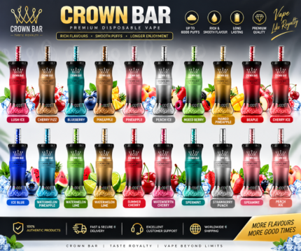 Al Fakher 60000 puffs Crown Bar E-Hose X disposable vape Dubai