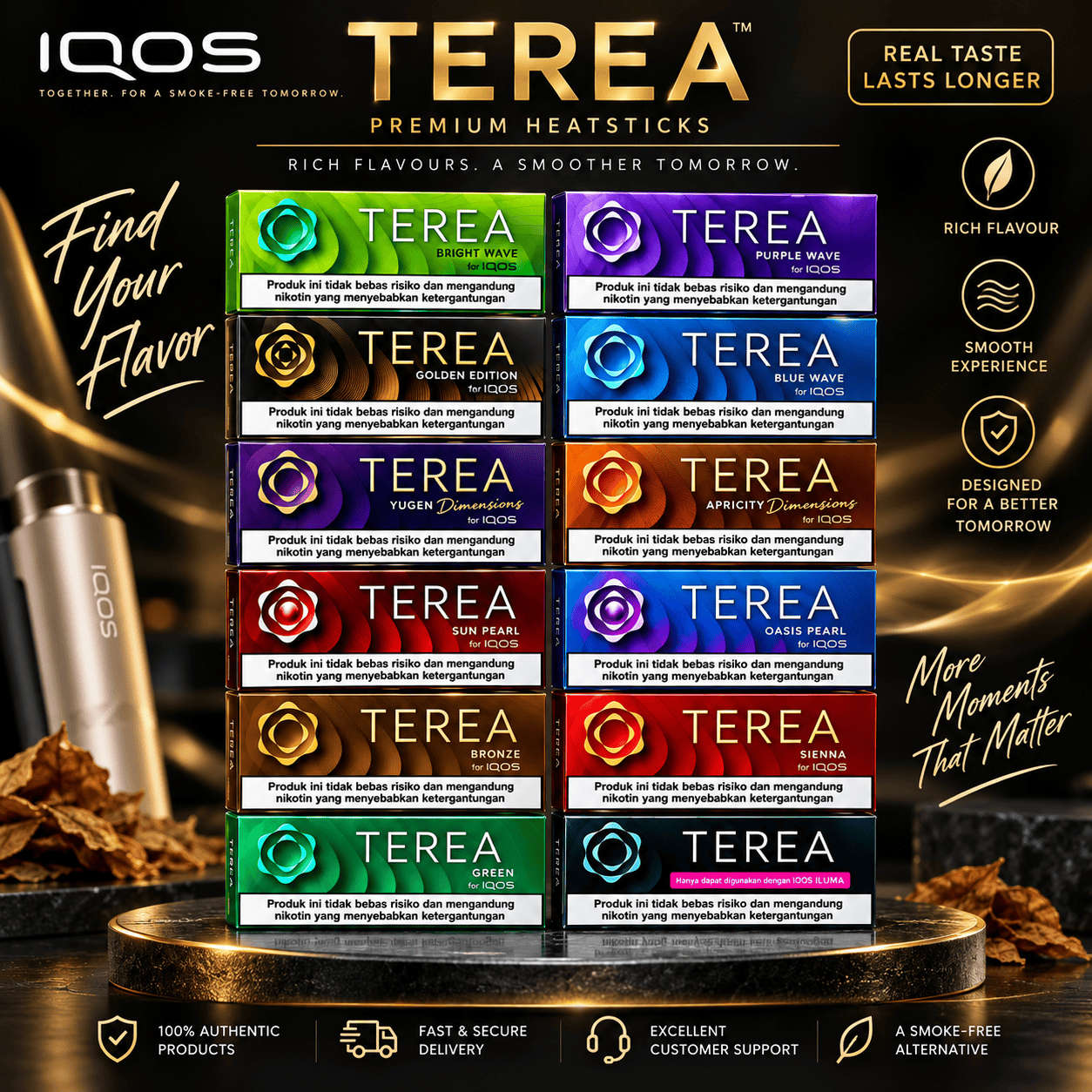 Premium TEREA Flavours Showcase TEREA Indonesian flavors pack for IQOS ILUMA in Dubai